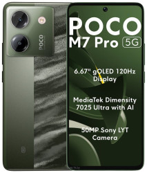 Смартфон POCO M7 Pro 5G 12GB/512GB международная версия (зеленый)